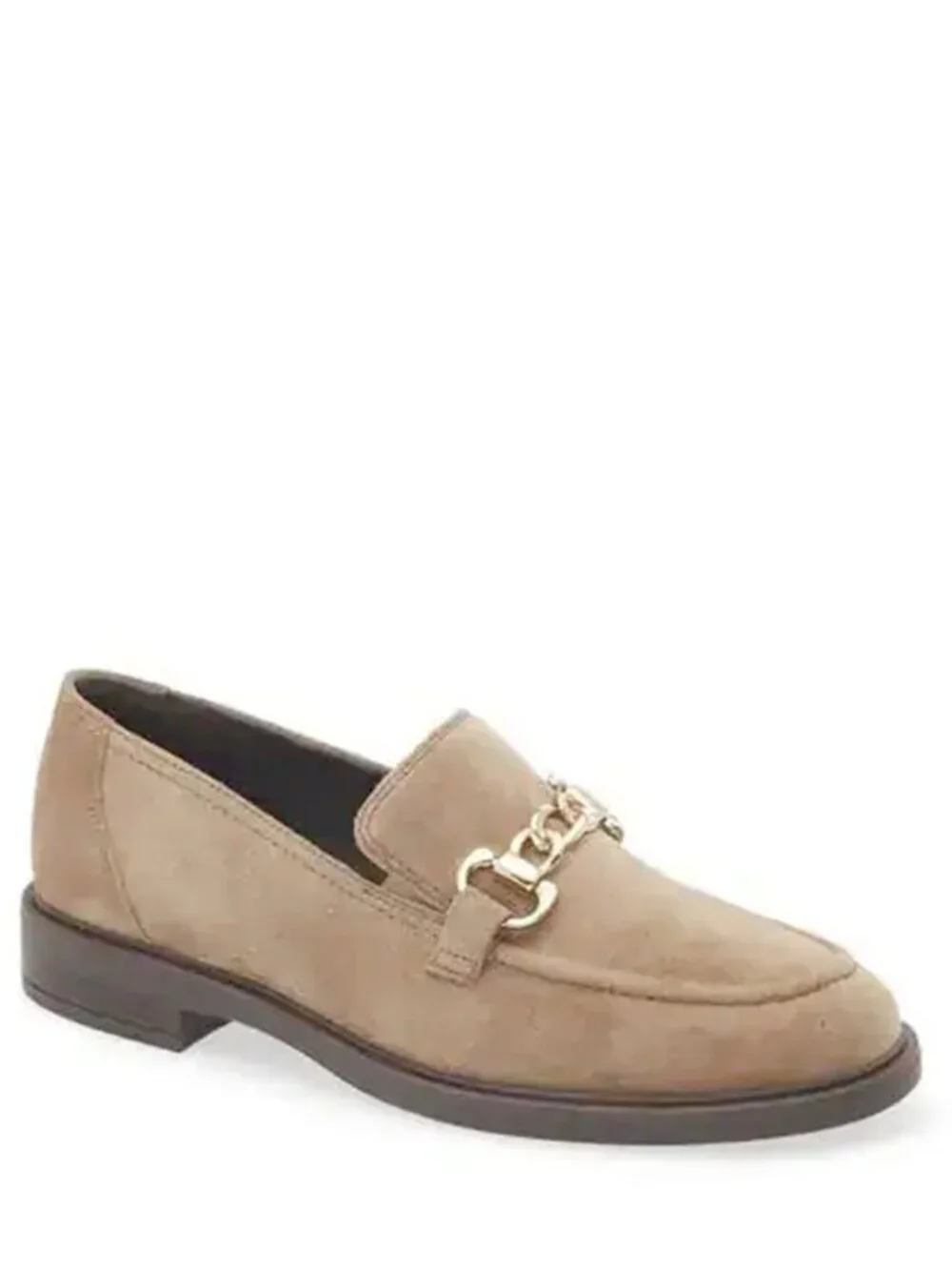 $490 PAUL GREEN Brittany Bit Loafer SHOES TAN BROWN SOFT SUEDE 7.5 US (TF22)